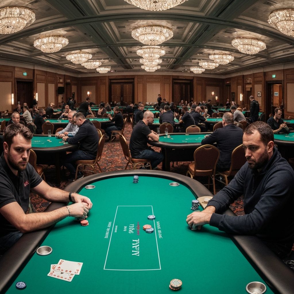 Poker tournament event atmosphere